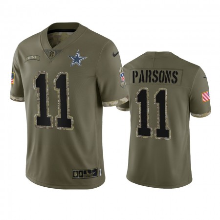 Herren Dallas Cowboys Trikot Micah Parsons 11 2022 Salute To Service Limited Olive
